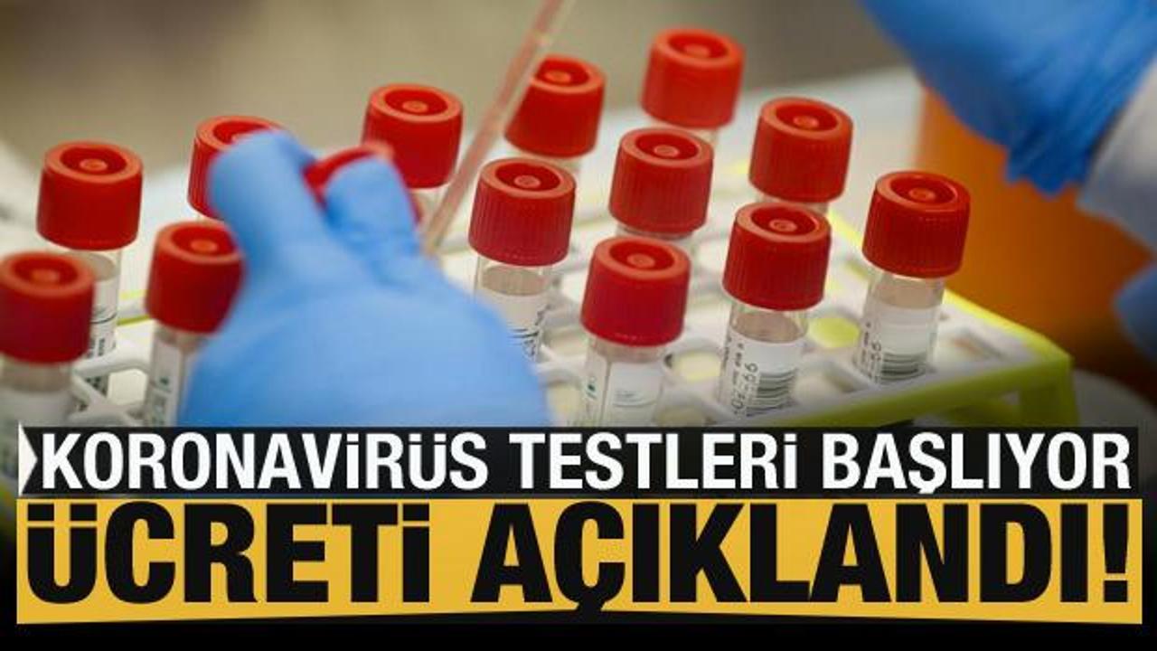 Koronavir&uuml;s testleri başlıyor! &Uuml;creti a&ccedil;ıklandı