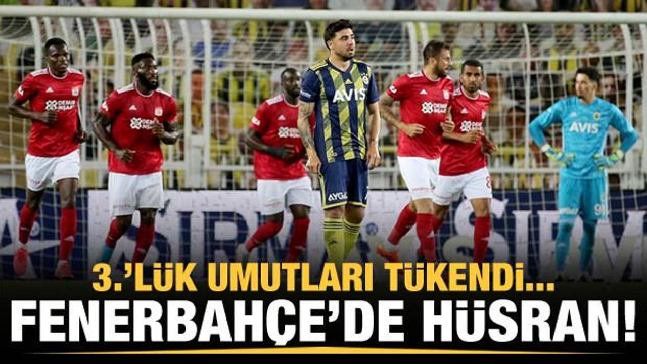Fenerbahçe'de hüsran! 3.'lük şansı kalmadı