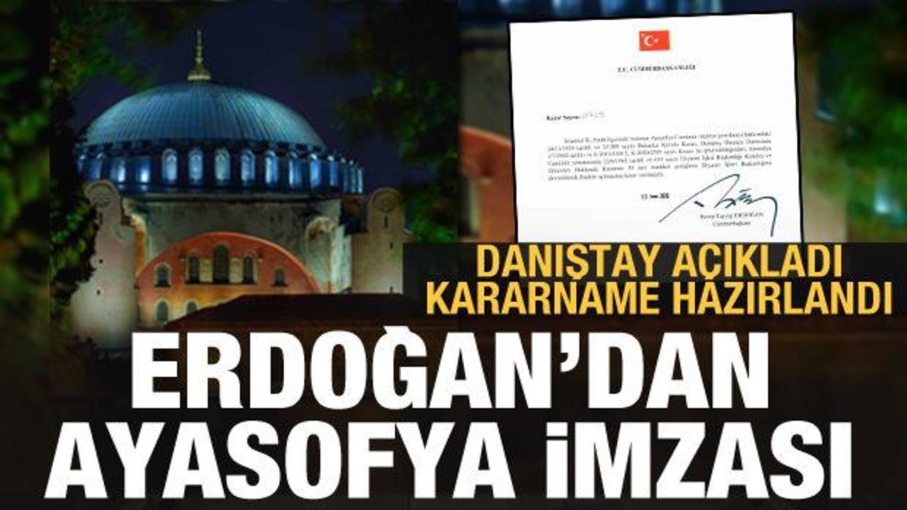 Son dakika: Ayasofya tekrar cami oluyor, Erdoğan hayırlı olsun deyip duyurdu!