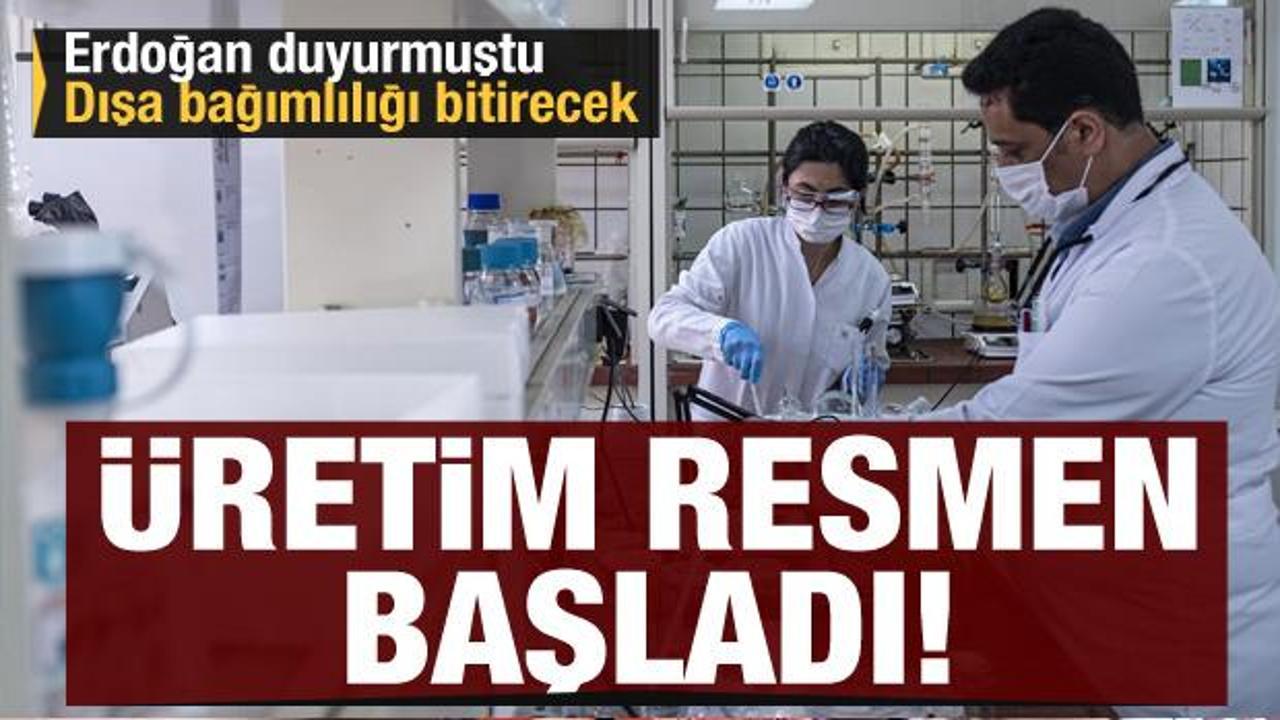 Erdoğan duyurmuştu! Dışa bağımlılığı bitirecek ilacın üretimi resmen başladı