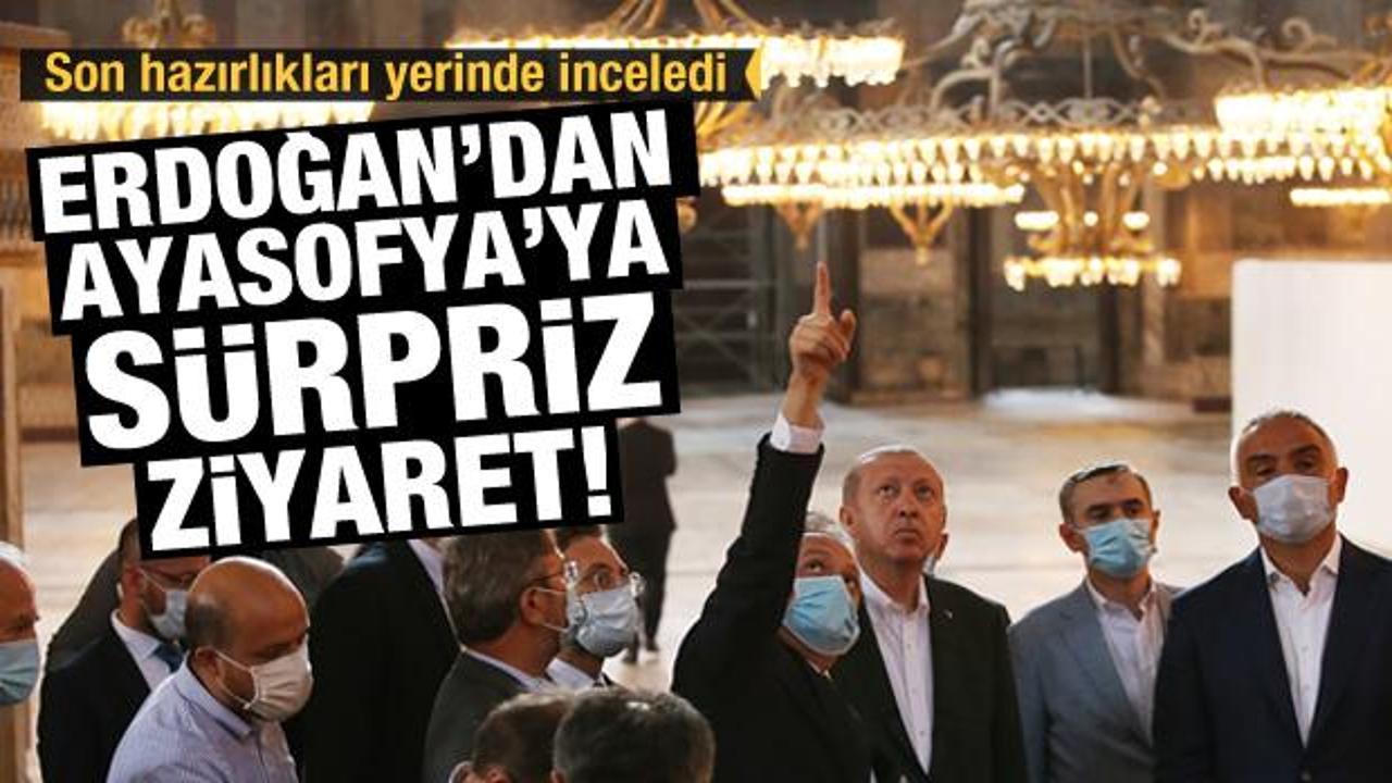 Son dakika... Cumhurbaşkanı Erdoğan Ayasofya Camii'nde! İşte ilk görüntüler...