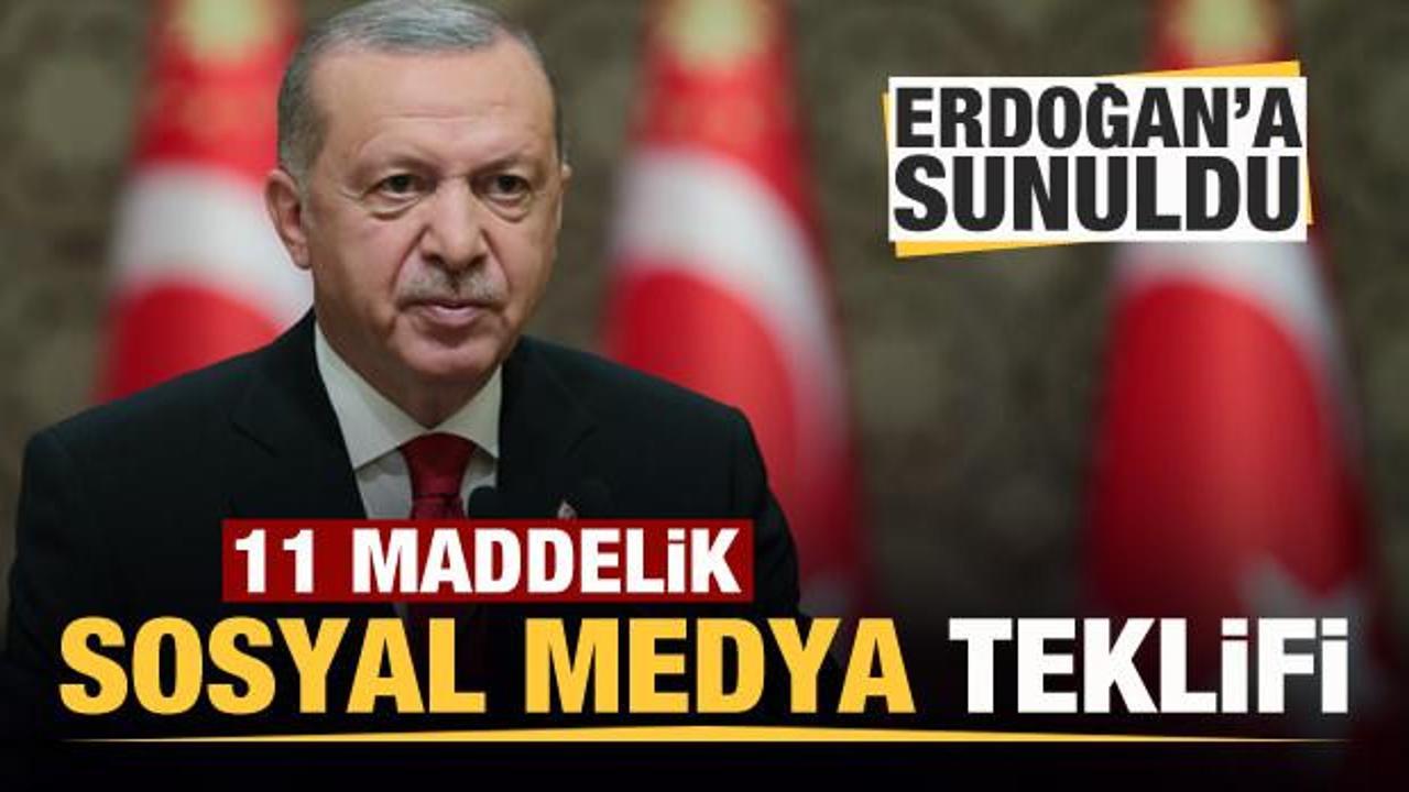Başkan Erdoğan'a sunuldu! İşte 11 maddelik  'sosyal medya' teklifi! 