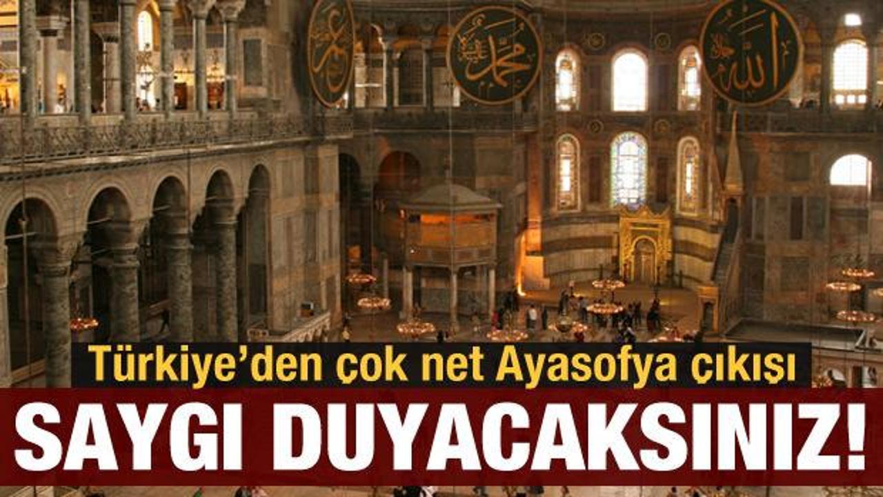 Akar'dan son dakika Ayasofya Camii açıklaması: Saygı duyacaksınız!