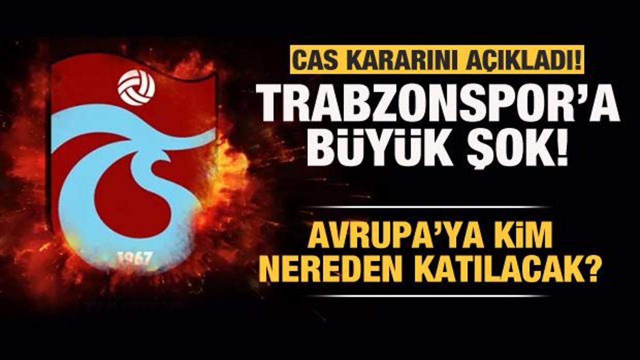CAS'tan Trabzonspor'a kötü haber!