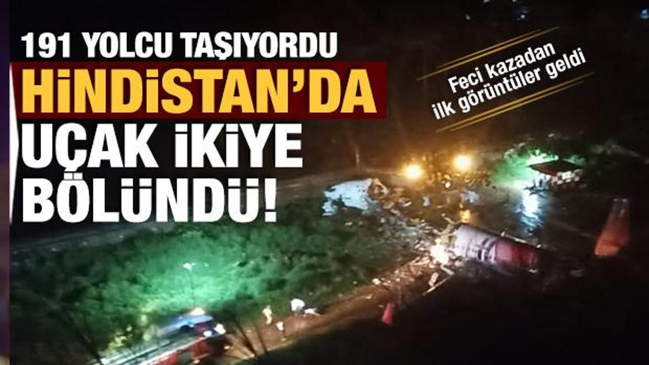 Hindistan'da 191 yolcu taşıyan uçak kaza yaptı!