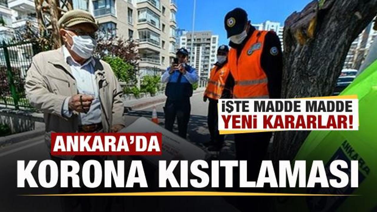 Ankara'da son dakika kısıtlama kararları