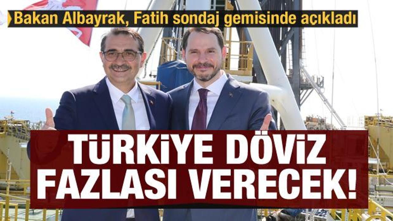 Bakan Albayrak Fatih sondaj gemisinden açıkladı! Cari açık Türkiye'nin gündeminden çıkacak