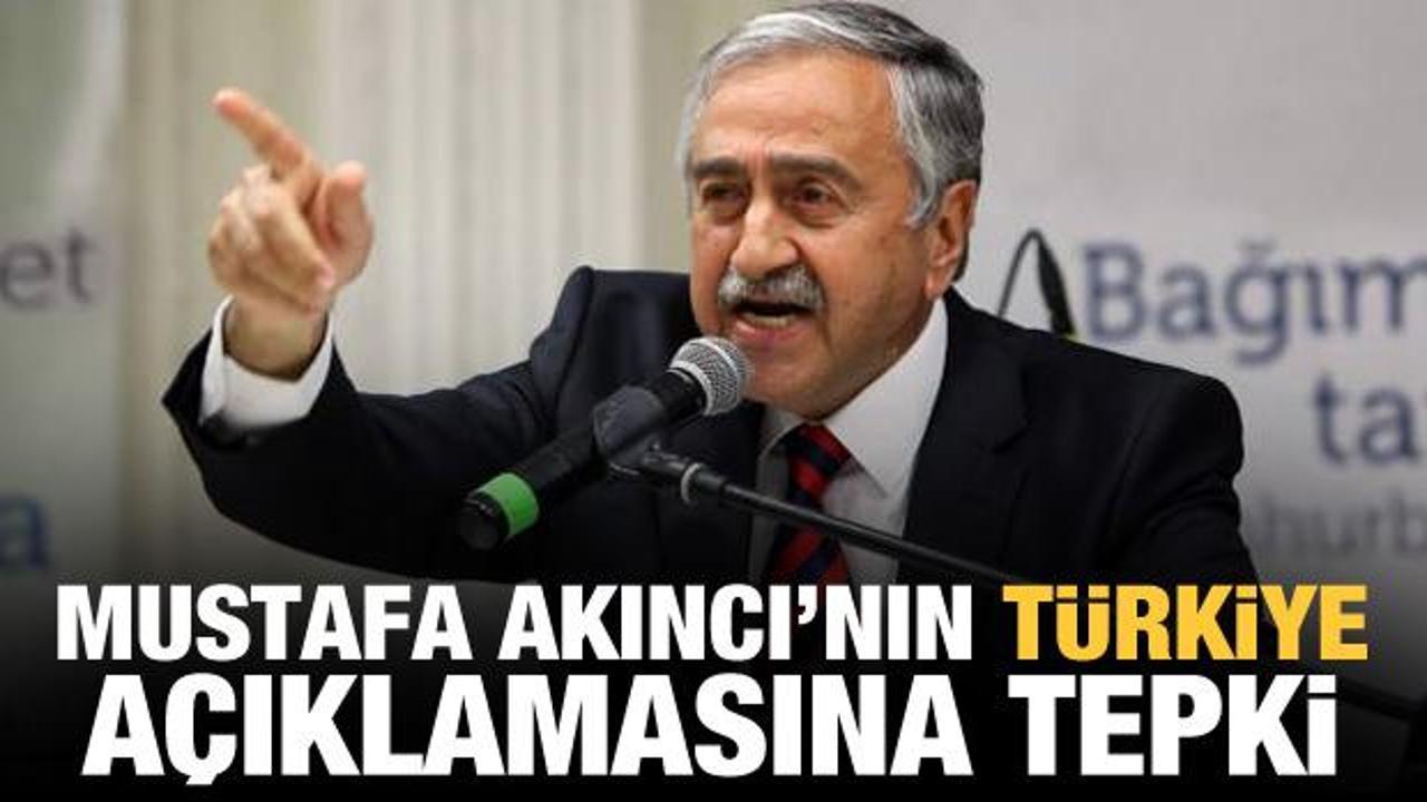 Tatar'dan Mustafa Akıncı'nın 'Türkiye'ye biat etmem' sözlerine sert tepki