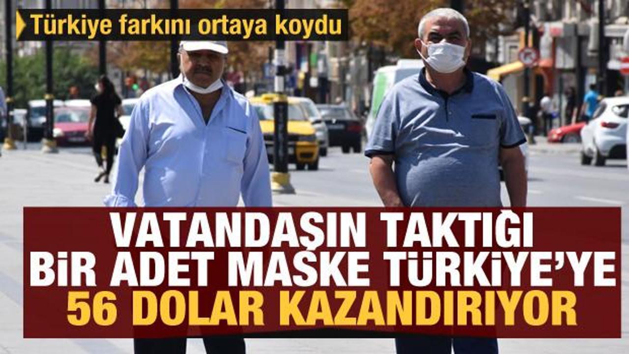 Vatandaşın taktığı bir maske Türkiye'ye 56 dolar kazandırıyor! Türkiye farkını ortaya koydu