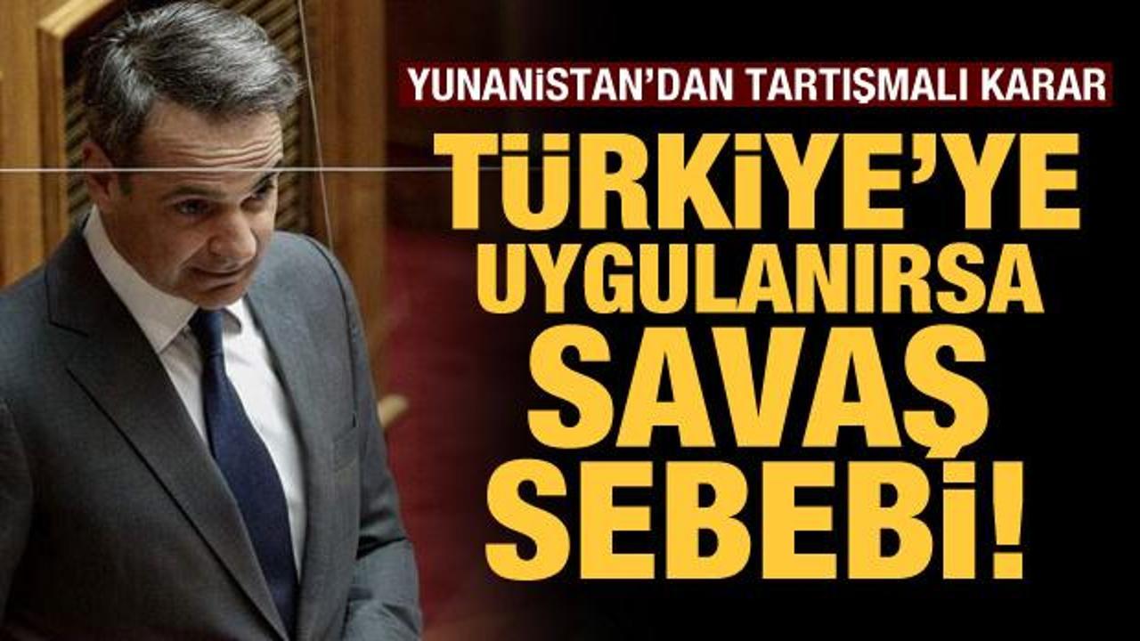Miçotakis, Yunanistan'ın kararını açıkladı! Türkiye'ye karşı uygulanırsa savaş sebebi