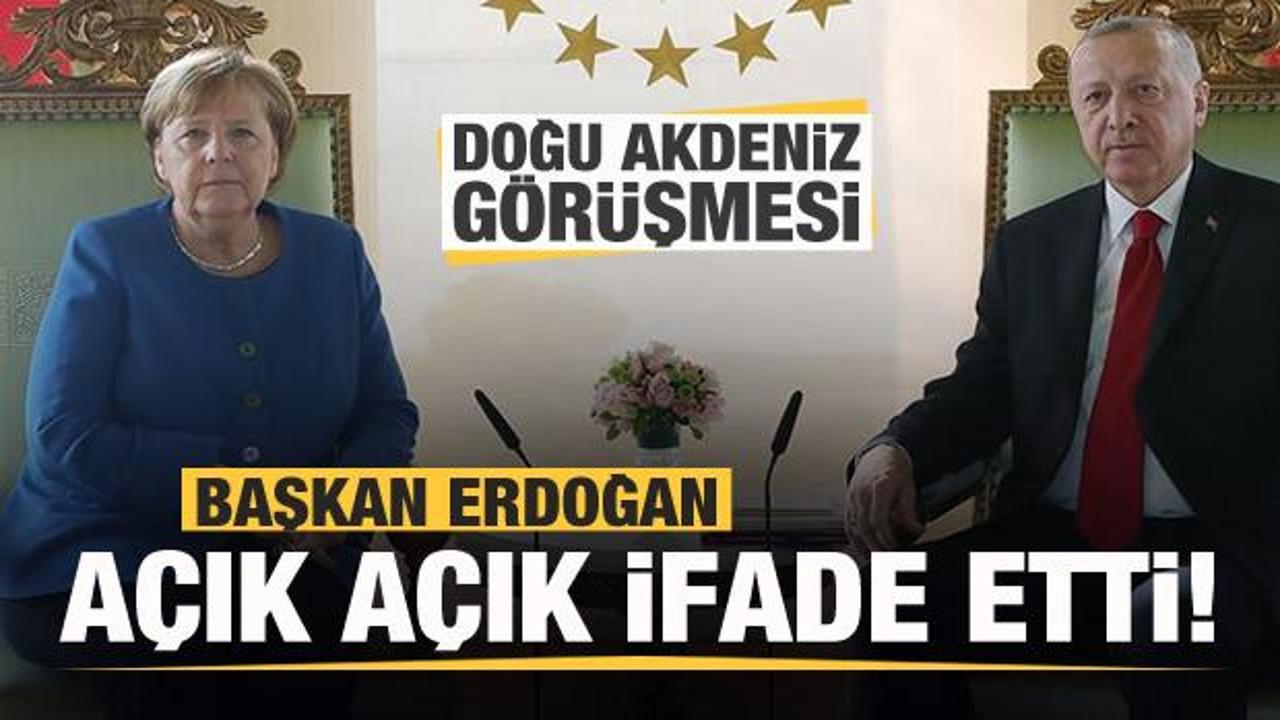 Erdoğan Merkel ile Doğu Akdeniz'i görüştü