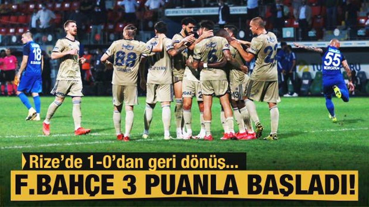 Fenerbahçe 3 puanla başladı!