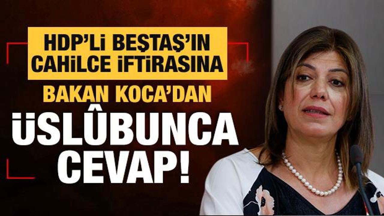HDP'li Beştaş'ın iftirasına Bakan Koca'dan üslûbunca cevap!