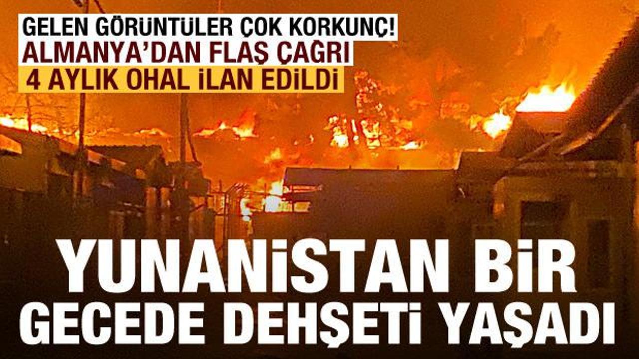 Yunanistan'ın en büyük sığınmacı kampı kül oldu! 4 aylık OHAL ilan edildi