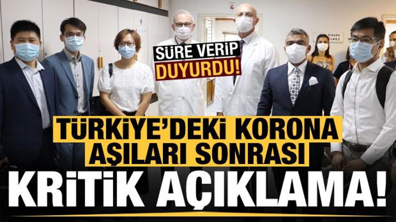 Türkiye'deki korona aşıları sonrası ilk açıklama! '6 ay korursa durdurulabilir'