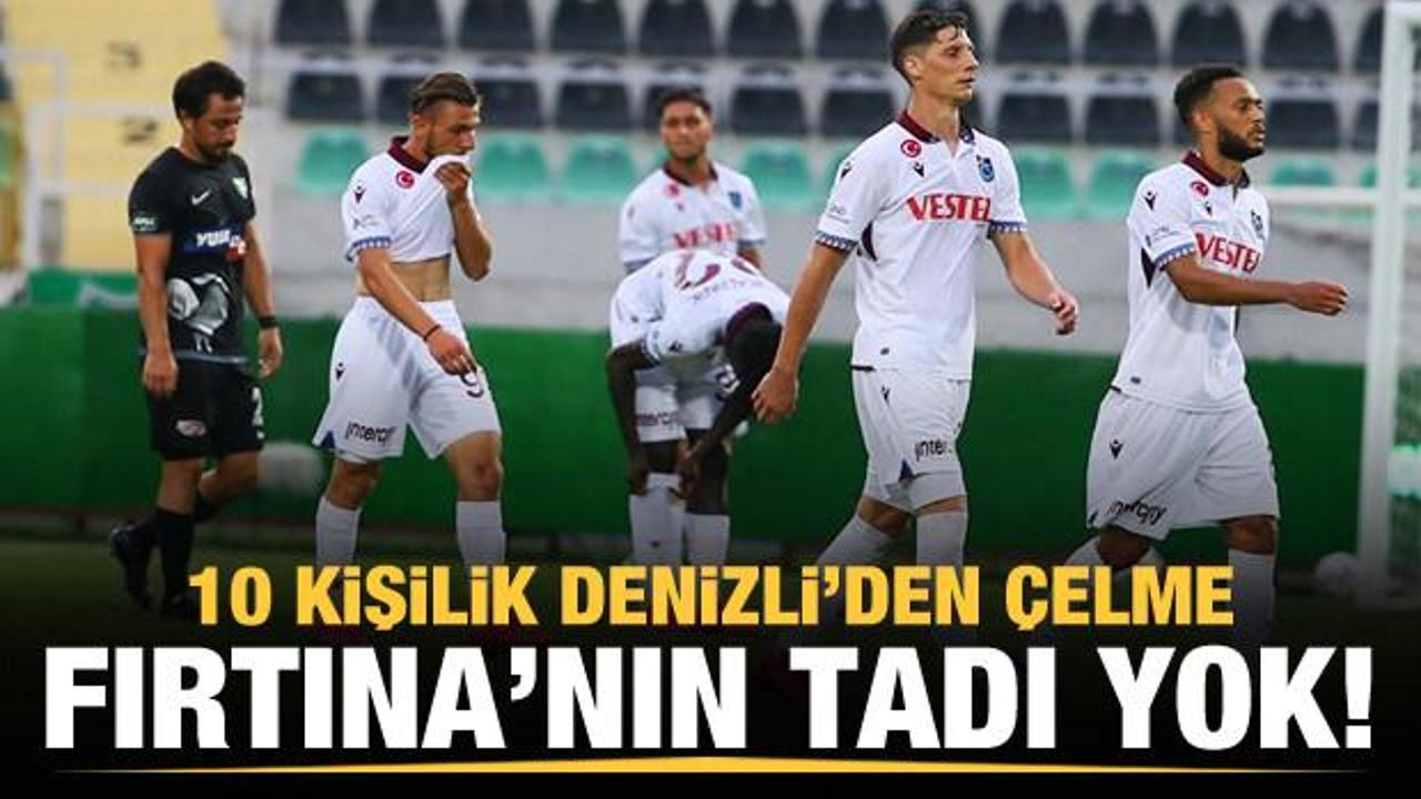 Trabzonspor 10 kişilik Denizli'yi aşamadı!