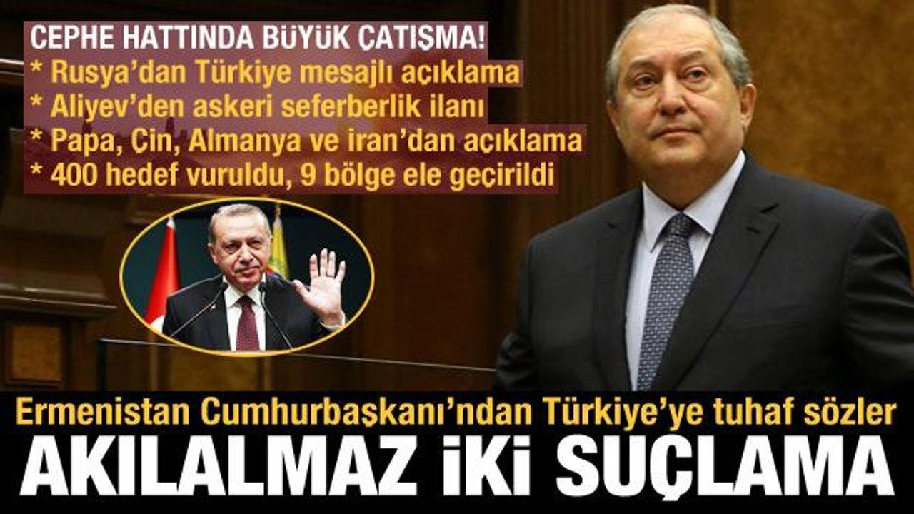 Azerbaycan-Ermenistan arasında büyük çatışma! Sarkisyan'dan Türkiye'ye akılalmaz suçlama