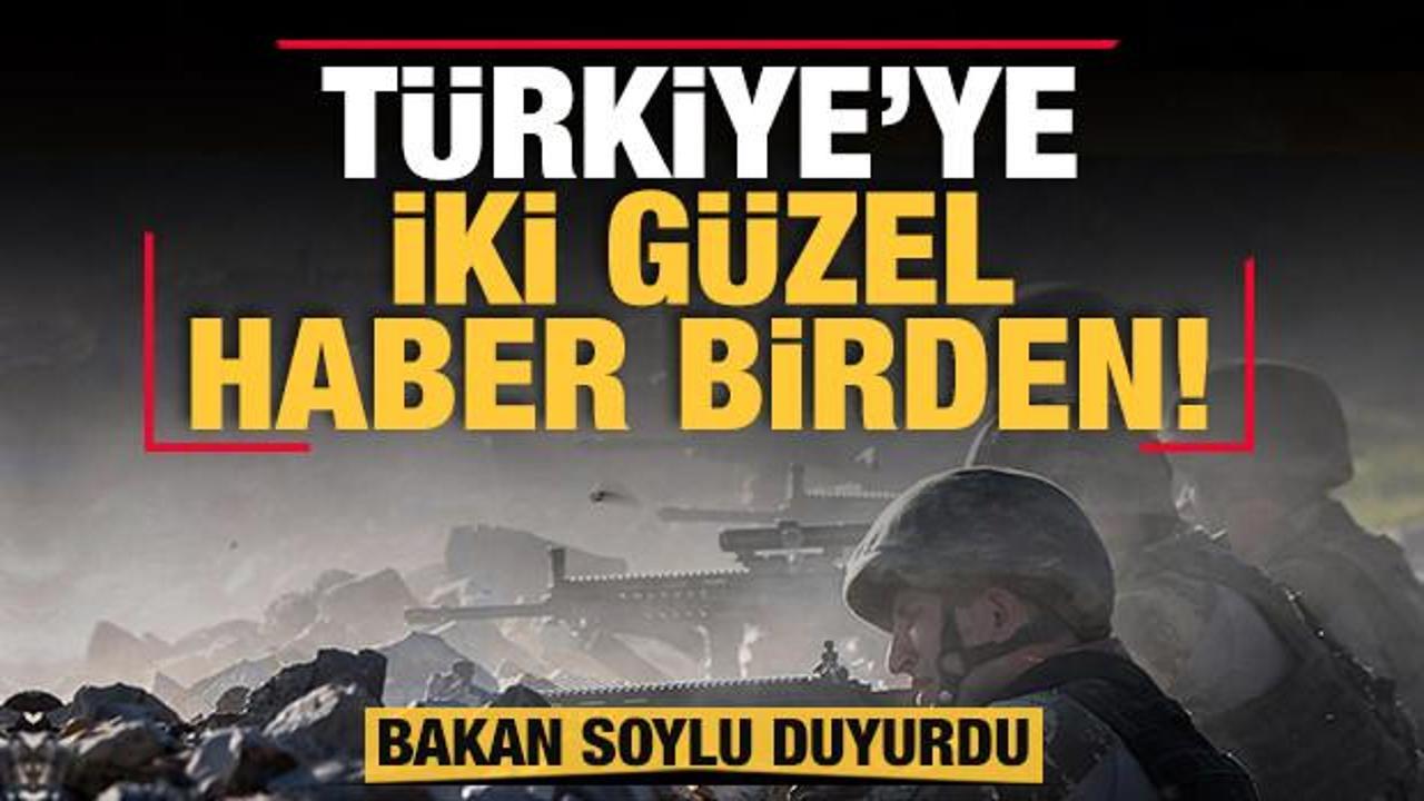 Bakan Soylu paylaştı! Türkiye'ye iki güzel haber