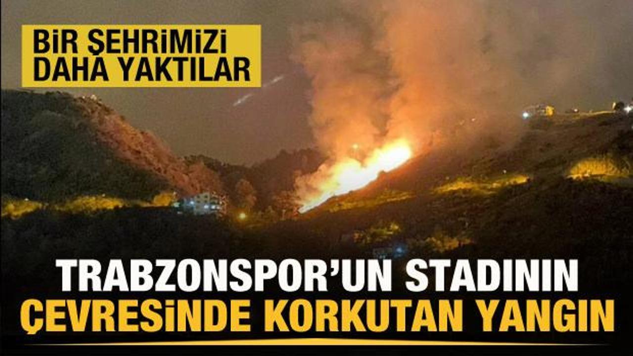 Trabzon Medical Park Stadı'nın yakınında korkutan yangın