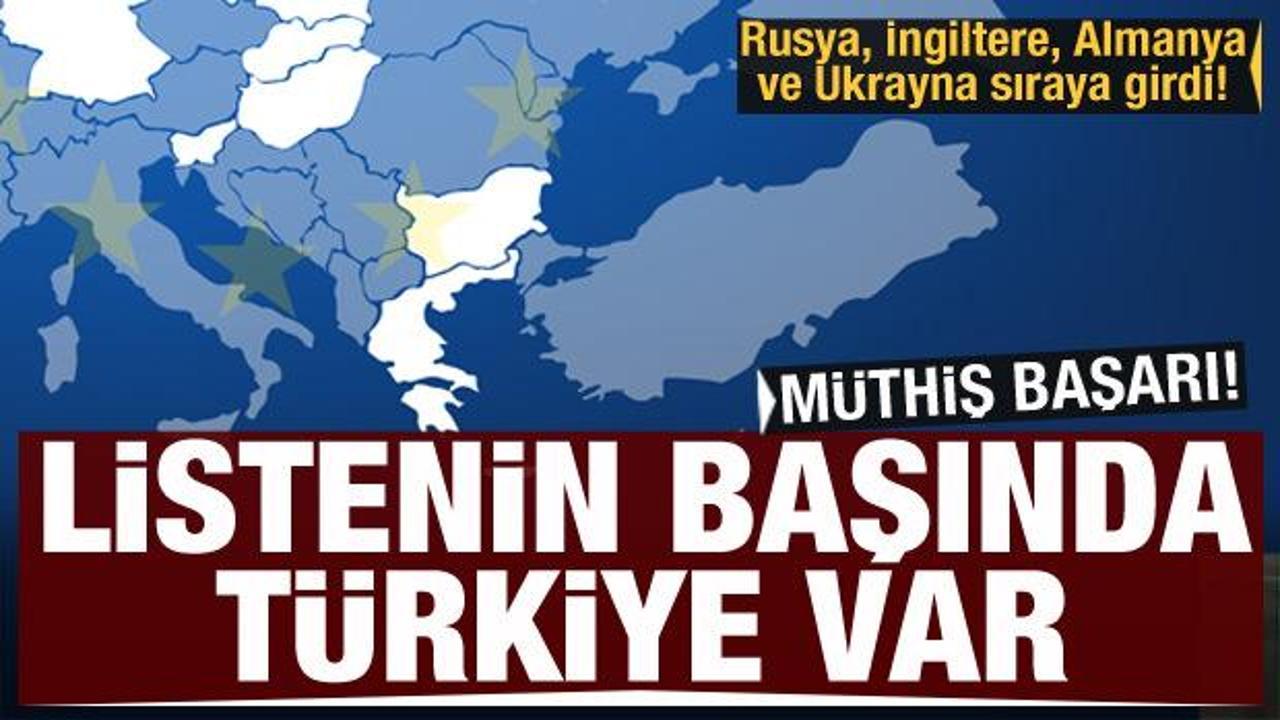 Türkiye'den müthiş başarı: Rusya, İngiltere, Ukrayna, Almanya ve Bulgaristan sıraya girdi