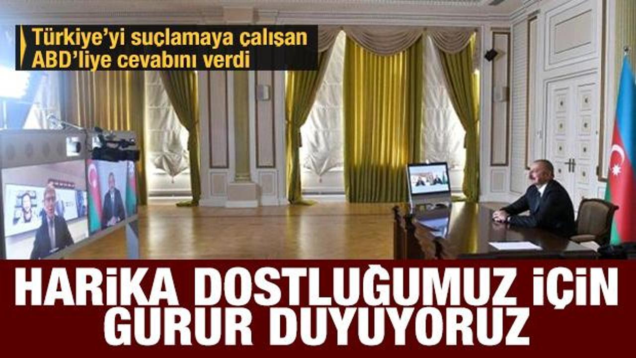 Aliyev'den Türkiye mesajı:  Bu kadar harika bir dostumuz olduğu için gururluyuz!