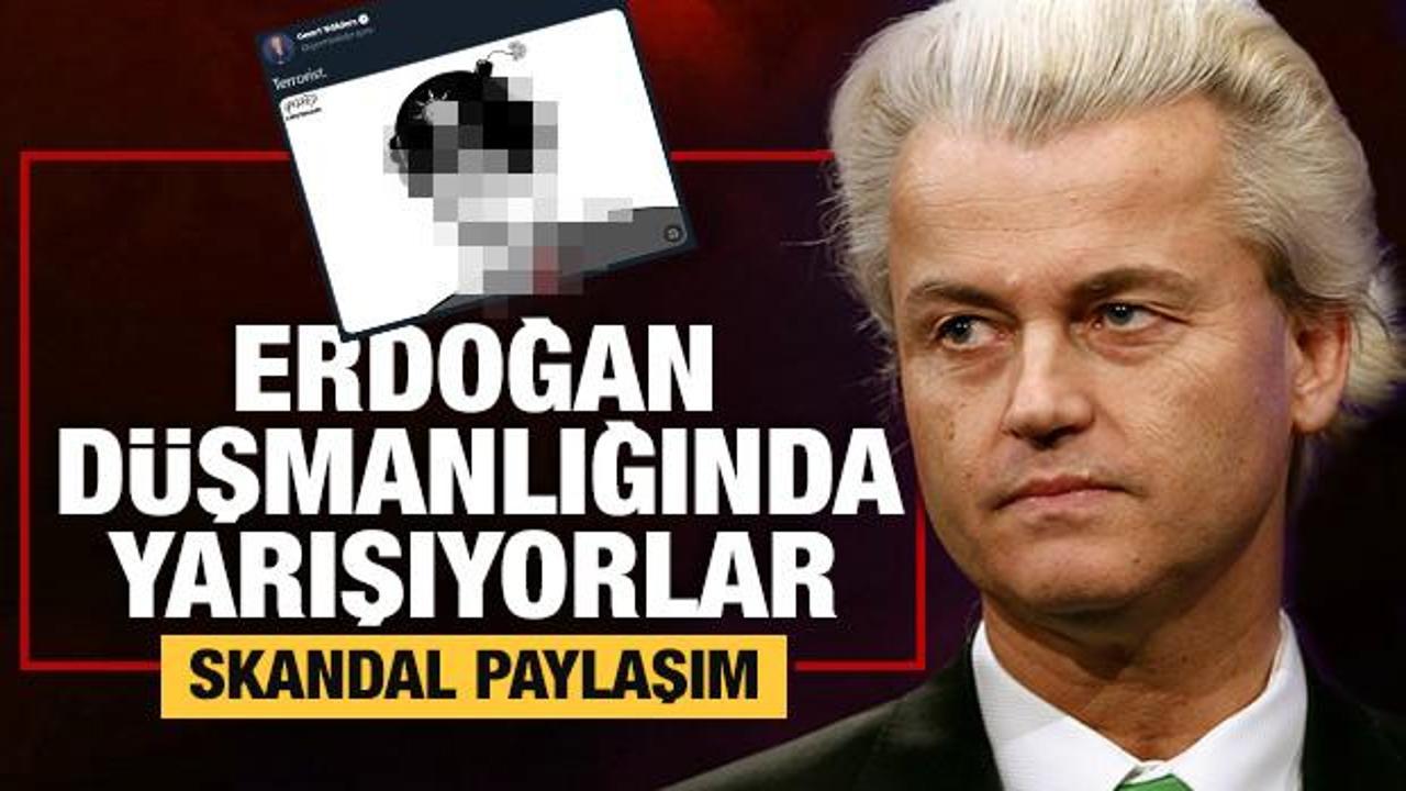 Geert Wilders'dan skandal Erdoğan paylaşımı