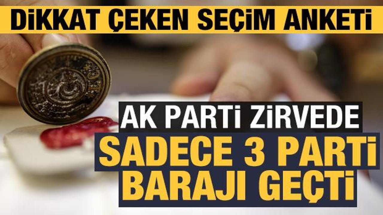 Optimar'dan seçim anketi: AK Parti zirvede, 3 parti barajı geçebildi
