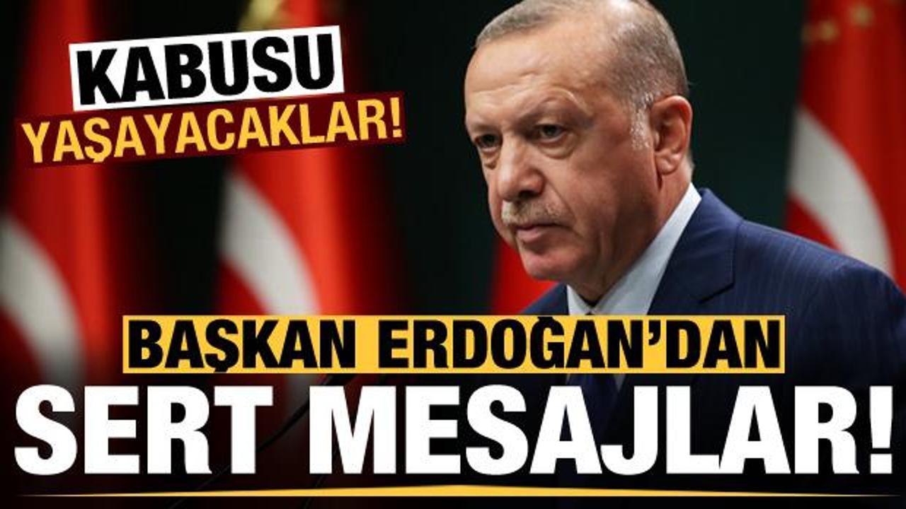 Başkan Erdoğan'dan sert açıklamalar: Kabusu yaşayacaklar!