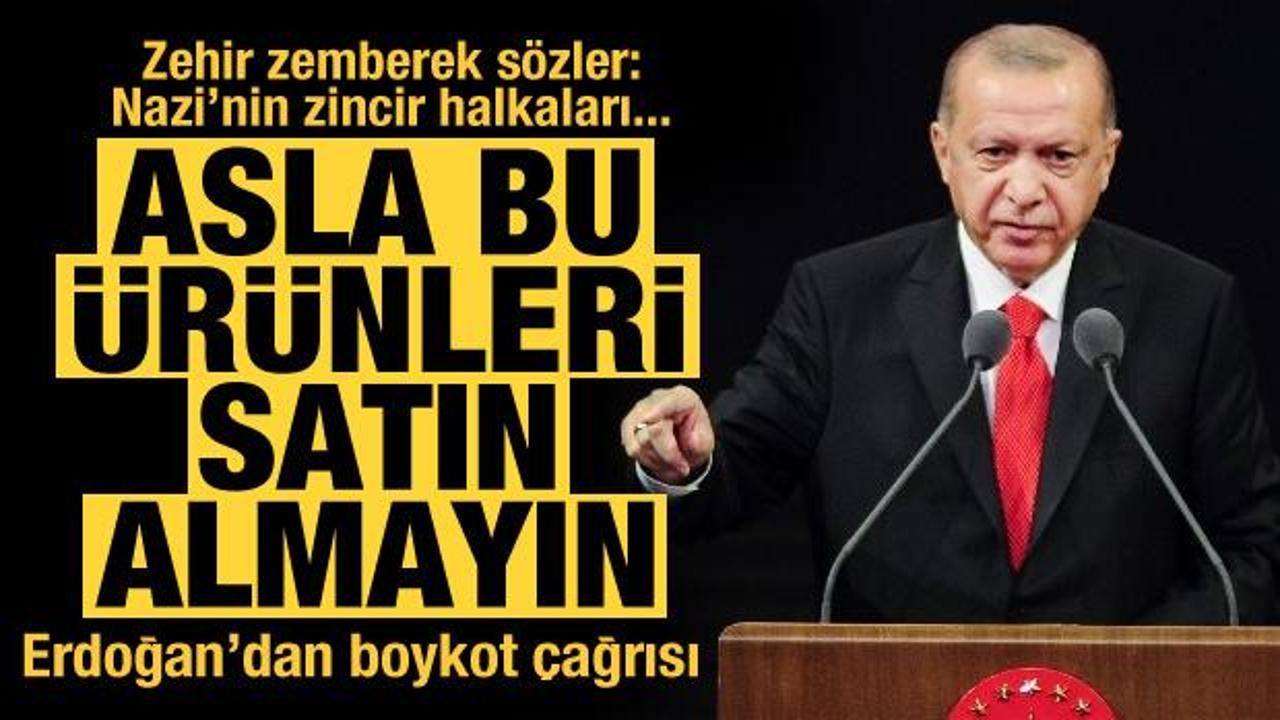 Erdoğan'dan  Fransız mallarına boykot çağrısı ve Merkel'e tepki!