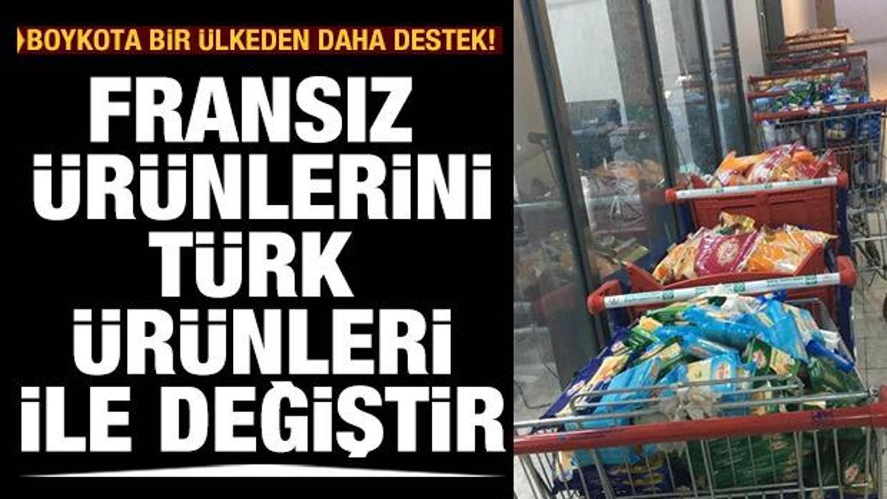 "Fransız ürünlerine boykot, Türk ürünlerine teşvik" Kampanyası