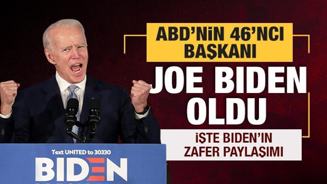 Son Dakika: ABD'nin 46'ncı başkanı Joe Biden oldu