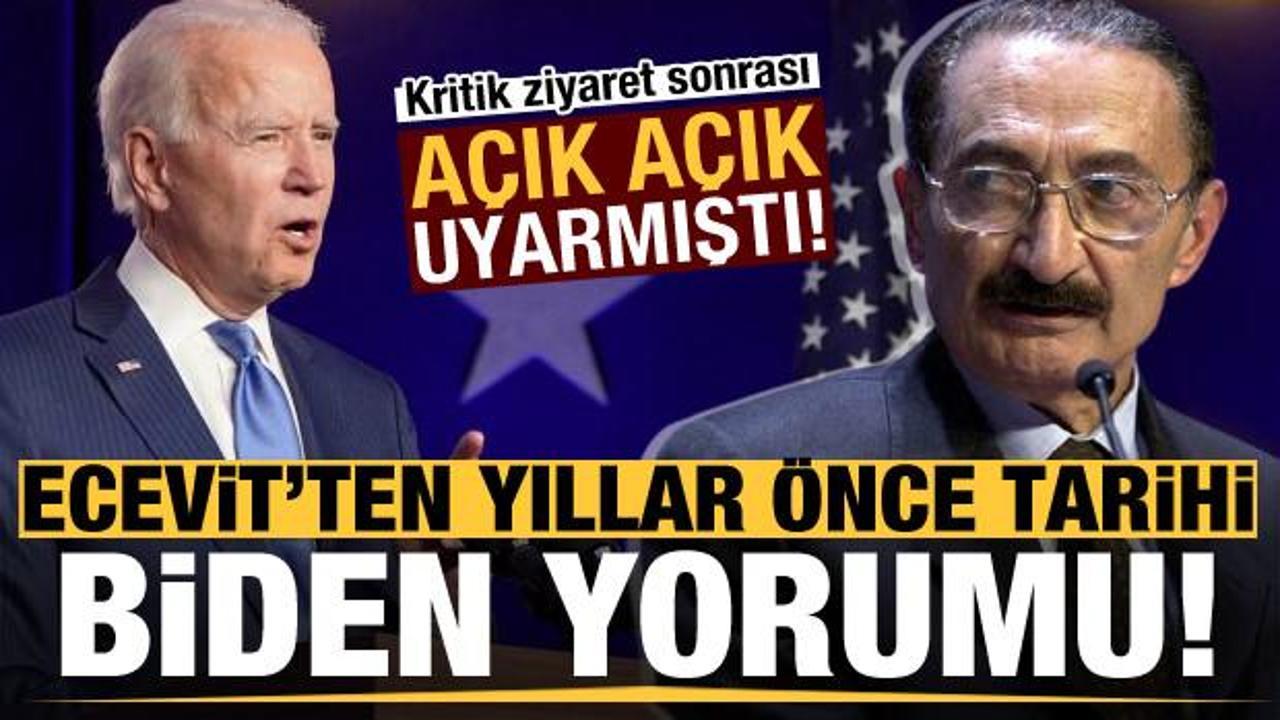 Bülent Ecevit'ten tarihi Biden yorumu: Yunan lobisi militanı!