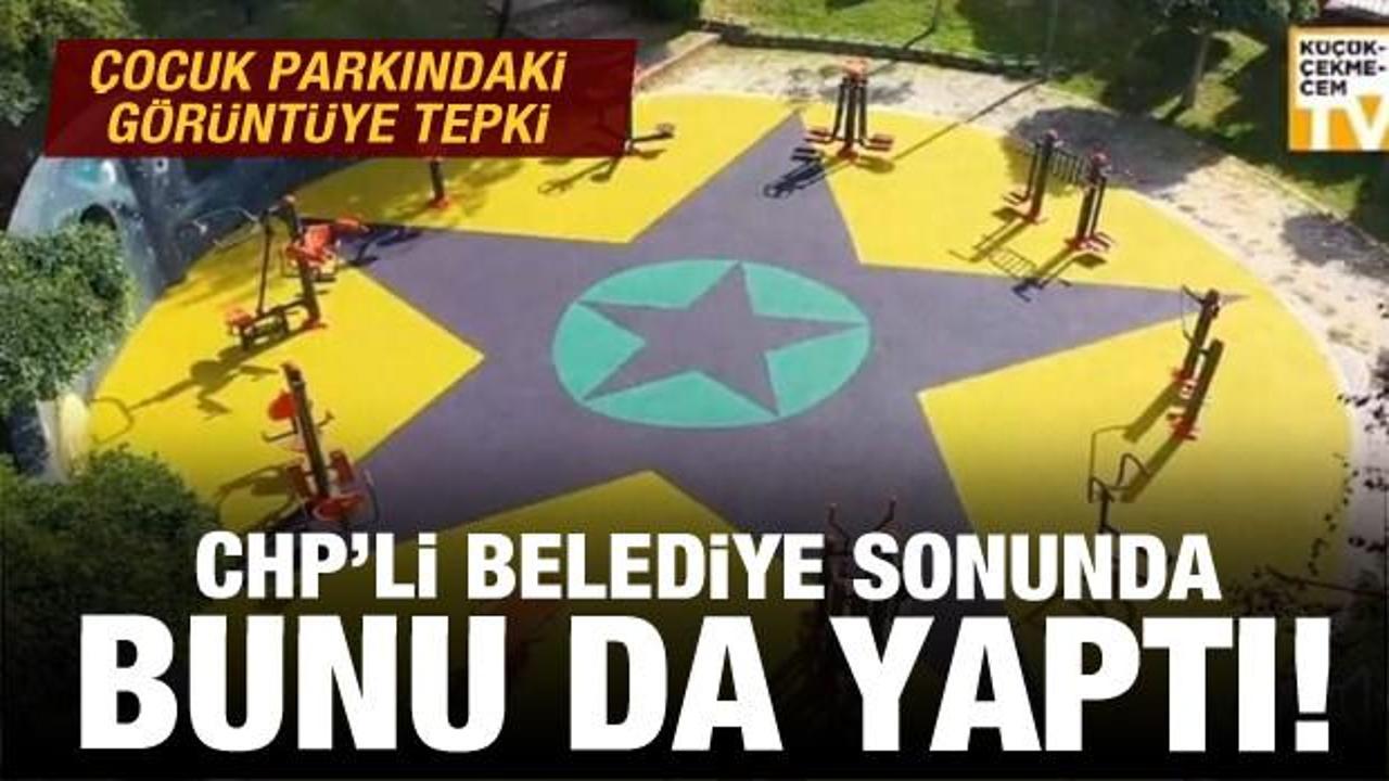 CHP'li belediye çocuk parkına 'YPG/PKK' paçavrasını resmetti