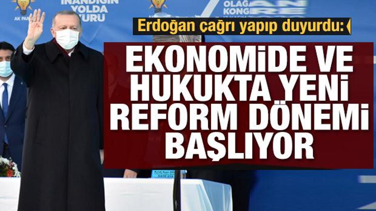 Erdoğan duyurdu: Ekonomide ve hukukta yeni reform d&ouml;nemi başlatıyoruz