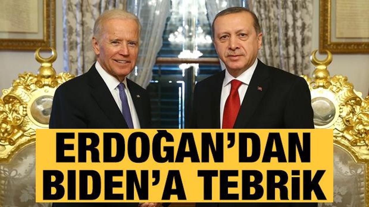 Son dakika haberi: Cumhurbaşkanı Erdoğan'dan ABD Başkanı seçilen Biden'a tebrik mesajı