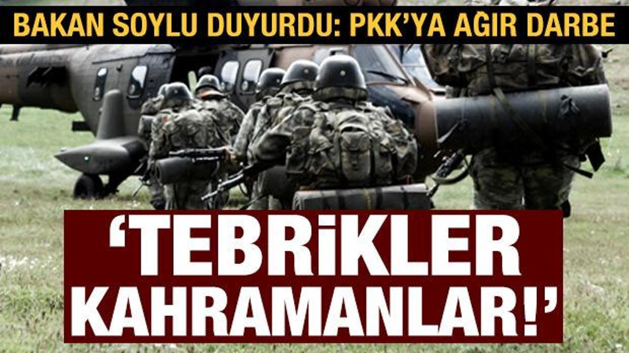 Son dakika haberi: İçişleri Bakanı 'tebrikler kahramanlar' diye duyurdu: PKK'ya ağır darbe!