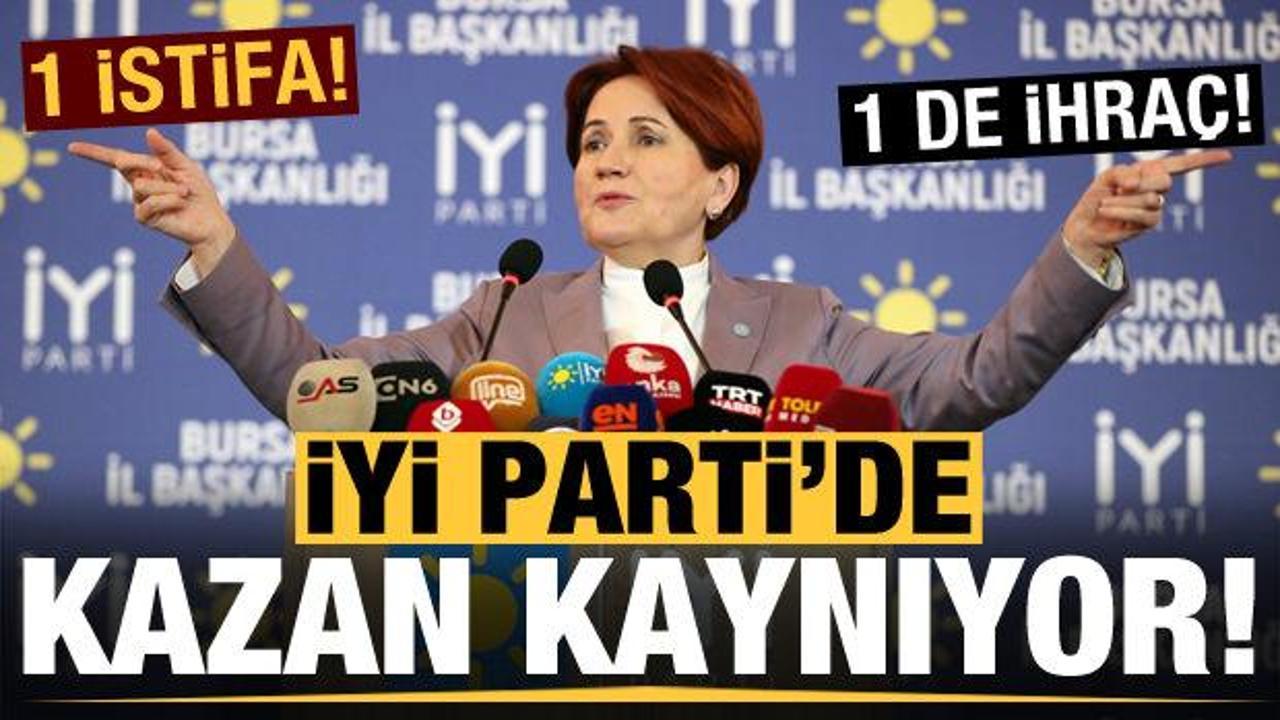 İYİ Parti'de 1 ihraç 1 de istifa....