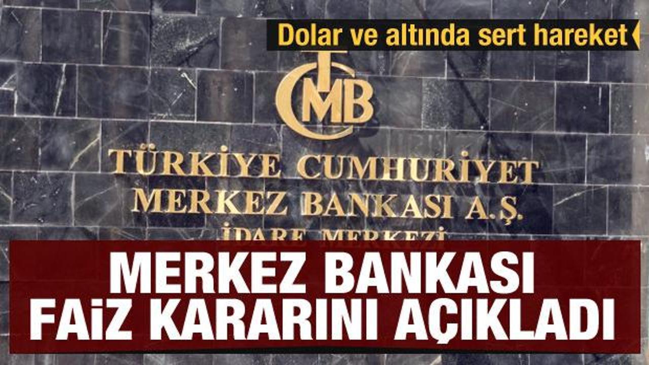 Son dakika... Merkez Bankası faiz kararını açıkladı! Dolar ve altında sert hareket