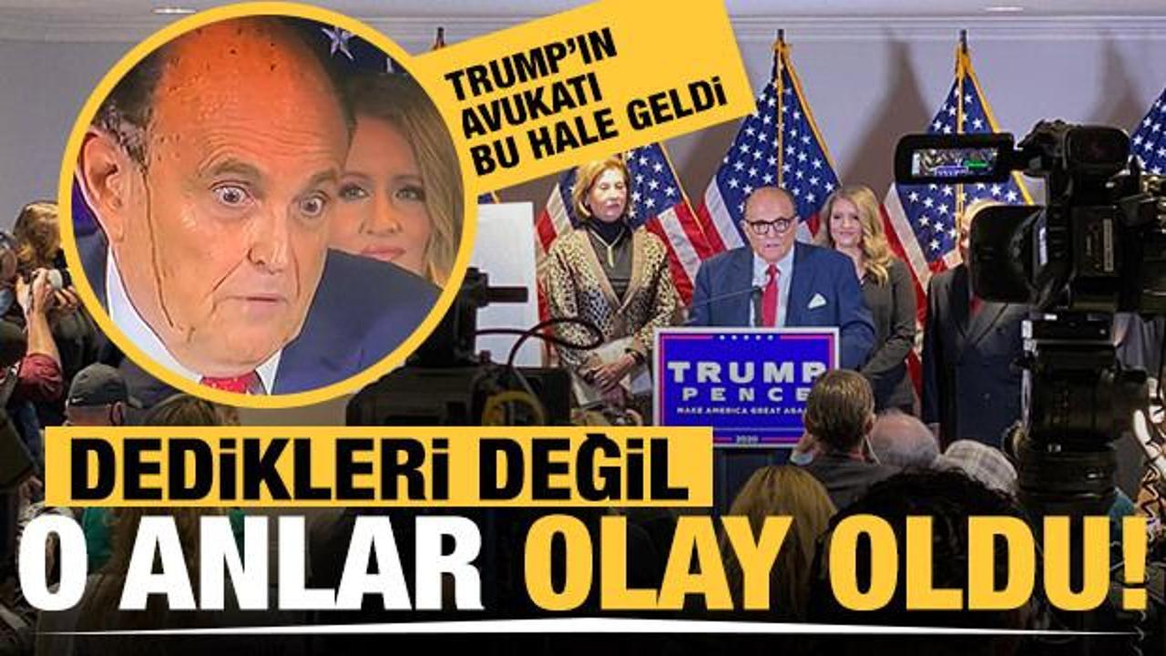 Trump’ın avukatı Rudy Giuliani'nin basın toplantısında zor anları!
