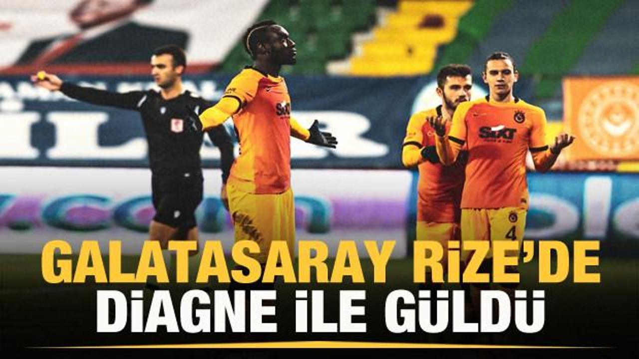 Galatasaray, Rize'de Diagne ile güldü