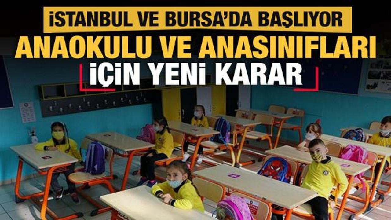 İstanbul ve Bursa'da anasınıfı ve anaokulları uzaktan eğitime geçti
