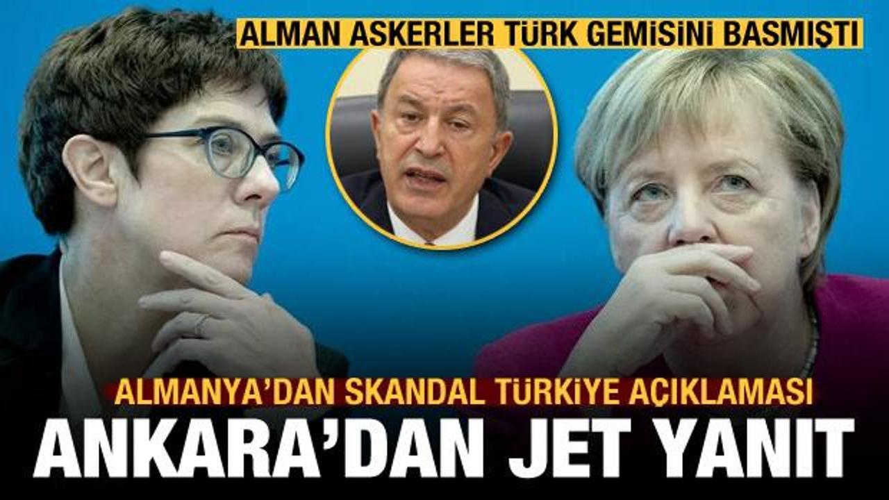 Türk gemisini basan Almanya'dan Türkiye açıklaması! Ankara'dan jet yanıt