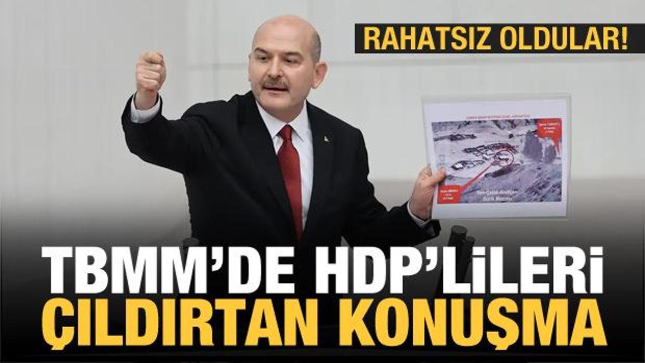 Bakan Soylu'dan TBMM'de HDP'lileri çıldırtan konuşma! Rahatsız oldular