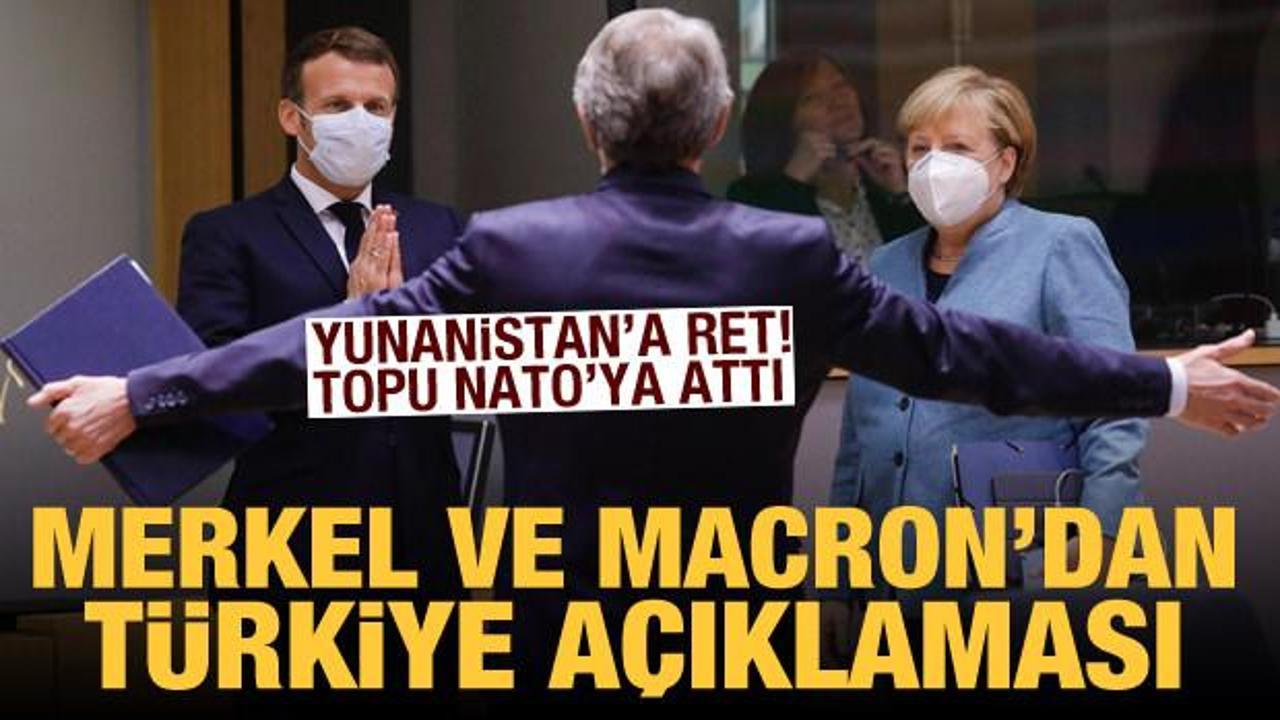 AB Zirvesi sonrası Merkel ve Macron'dan Türkiye açıklaması! Yunanistan'a ret