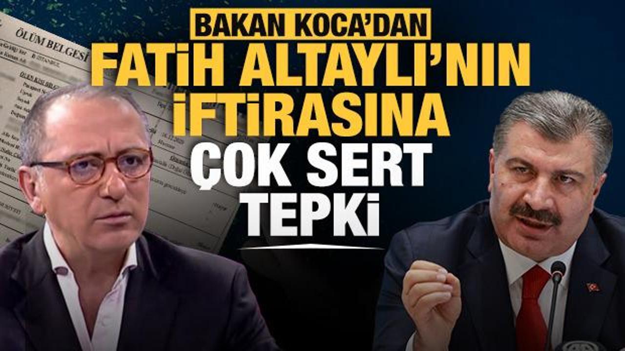 Son Dakika: Bakan Koca, Fatih Altaylı'nın iddiasına cevap verdi