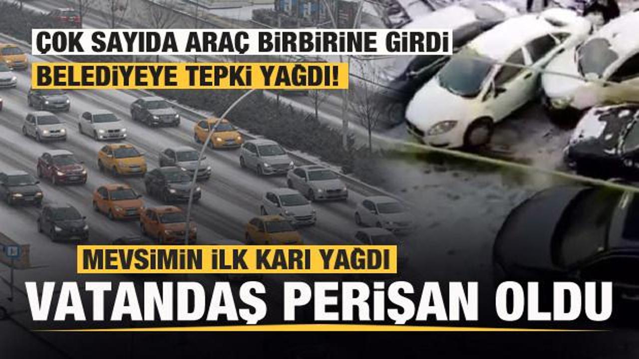 Ankara'ya mevsimin ilk karı yağdı! Vatandaş perişan oldu