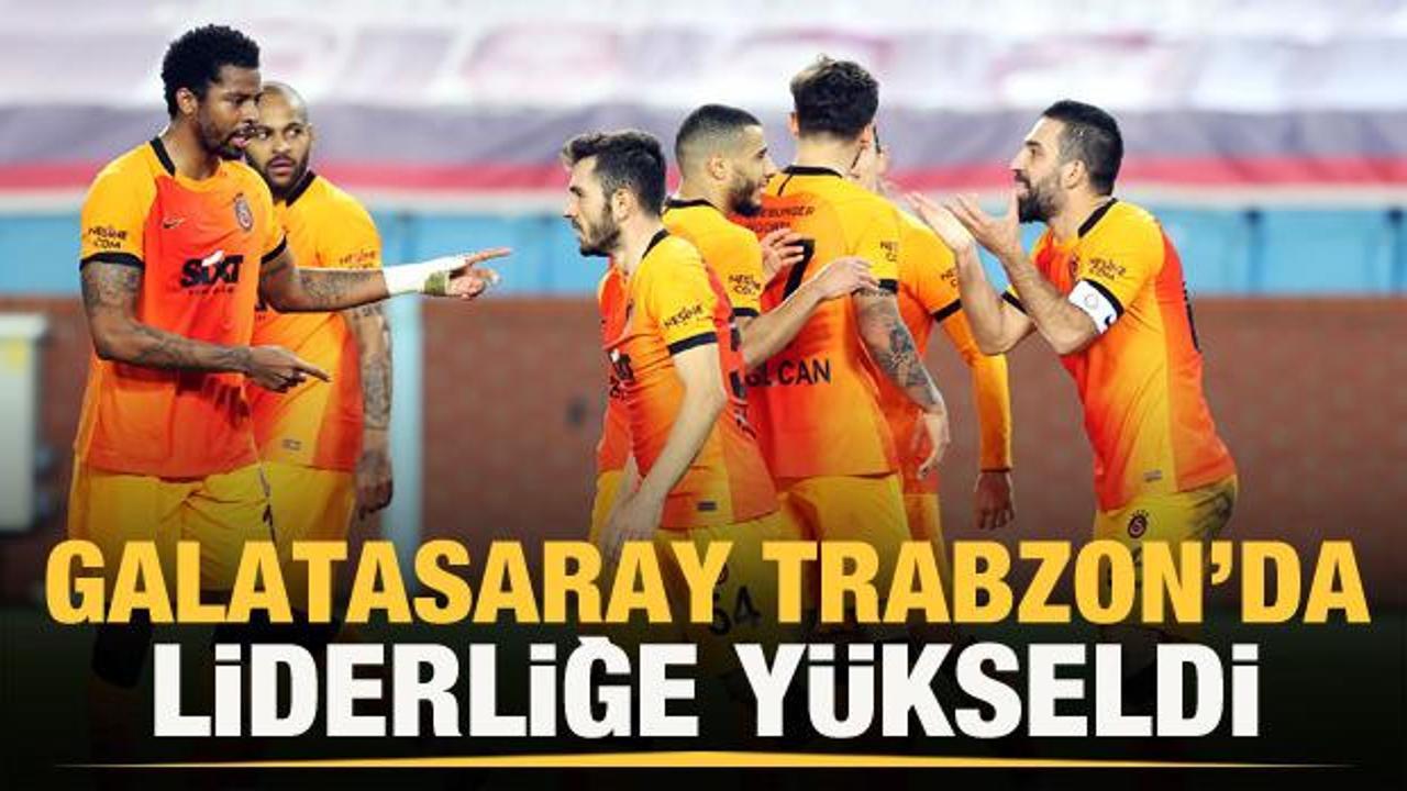 Galatasaray, Trabzon'da liderliğe yükseldi