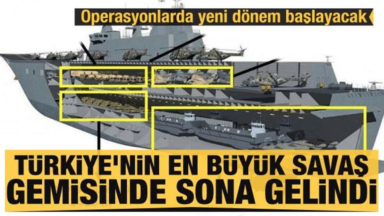 Türkiye'nin en büyük savaş gemisinde sona gelindi