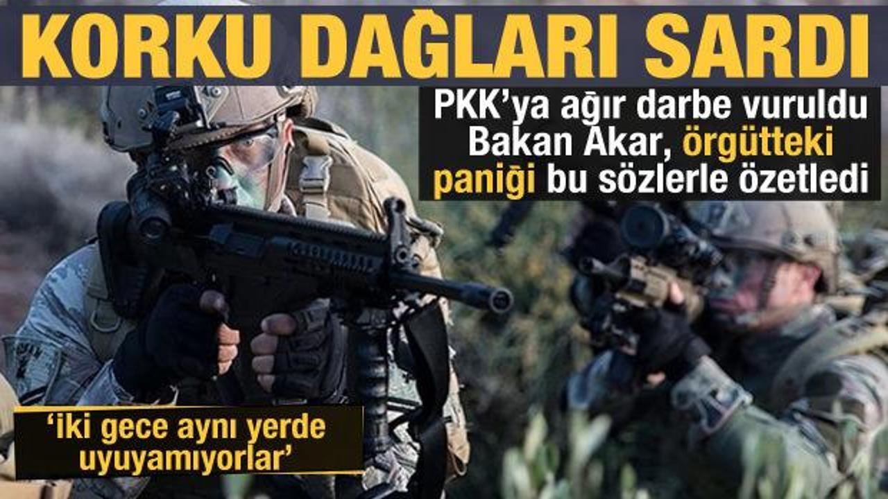 Bakan Akar'dan son dakika açıklamalar: Korku dağları sardı, PKK büyük panik içinde
