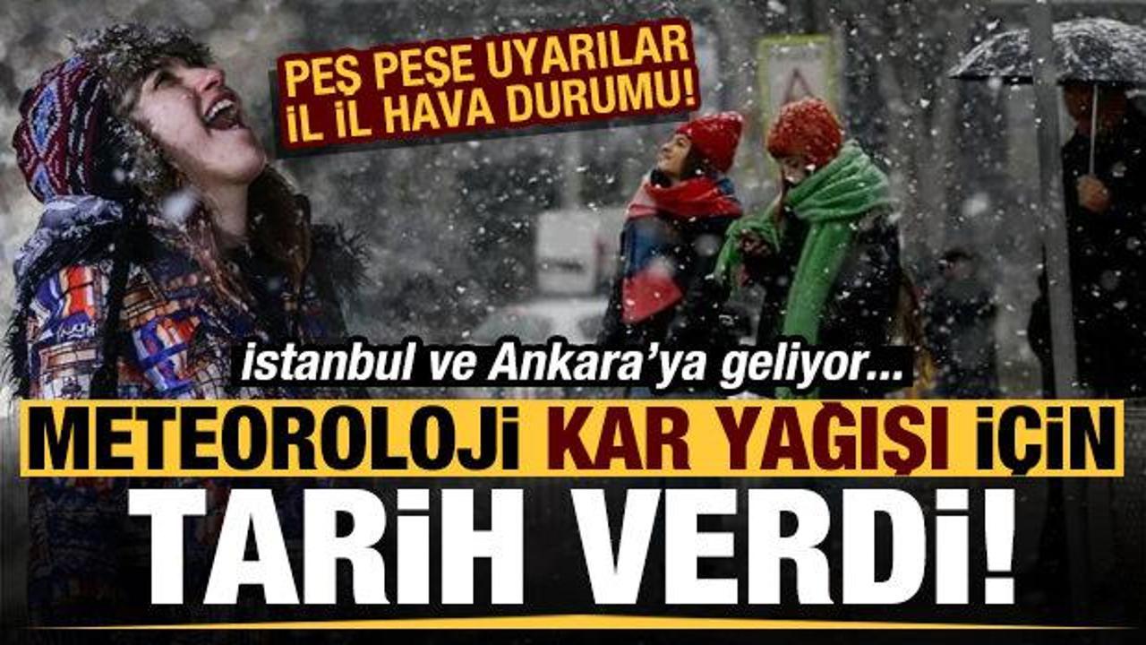 Meteoroloji son dakika duyurdu! İstanbul'da kar bekleniyor, peş peşe uyarılar...